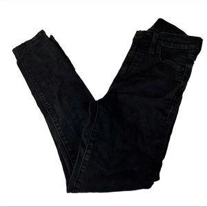 J Crew Women’s Jeans Size 25 High Rise Skinny Jeans Solid Black AG727 #0650